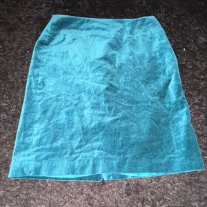 Vintage Apostrophe Teal Pencil Skirt